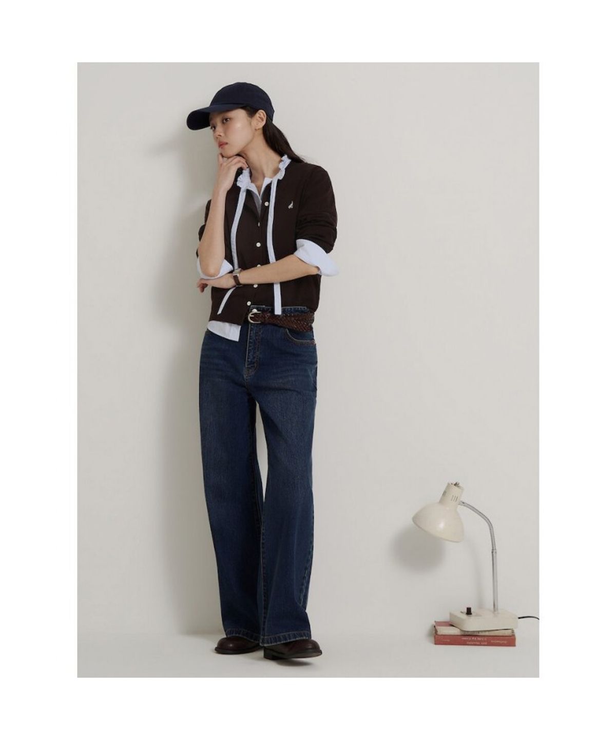 빈폴 레이디스(BEANPOLE LADIES) [Essential] 라운드넥 카디건  브라운 (BF685AE90D)