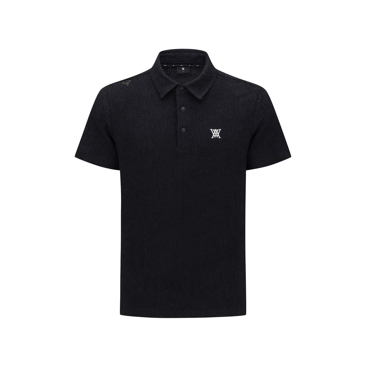 어뉴골프(ANEW GOLF) MEN WAVE TEXTURED TRANSITION SHORT SLEEVE T-SHIRTS_BK