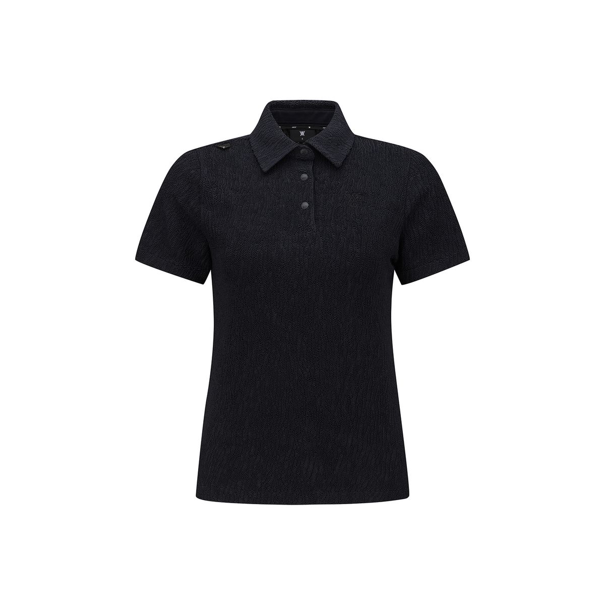 어뉴골프(ANEW GOLF) WOMEN WAVE TEXTURED TRANSITION SHORT SLEEVE T-SHIRTS_BK