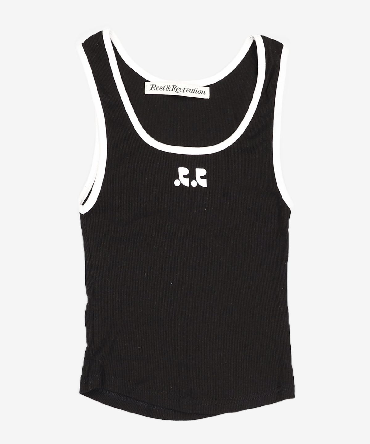 레스트앤레크레이션(REST&RECREATION) RR LOGO SHORT TANK TOP BLACK ONE SIZE