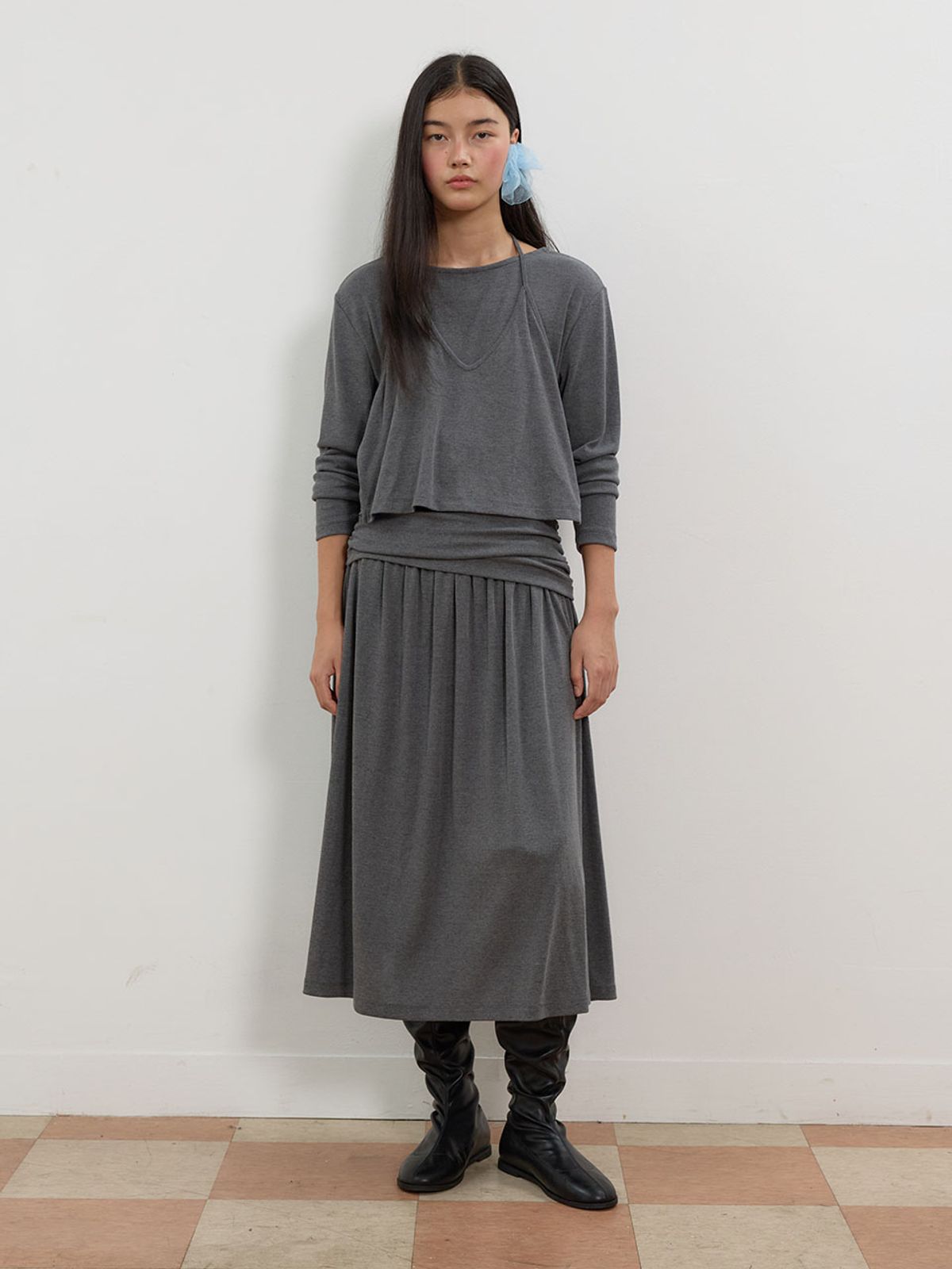 뮈뮈에르(MUEMUER) Halter Neck Long Dress MU2678OP801M