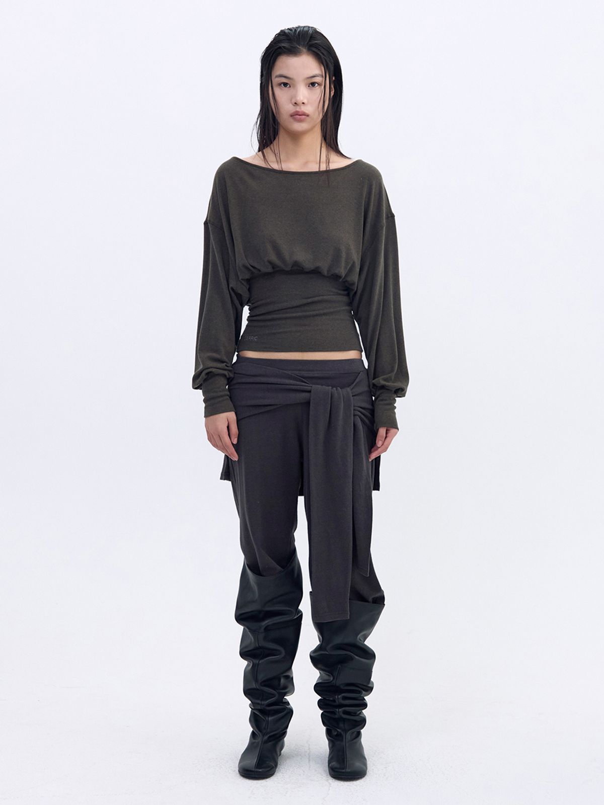세릭(CERRIC) Tie Waist Pants _ Charcoal