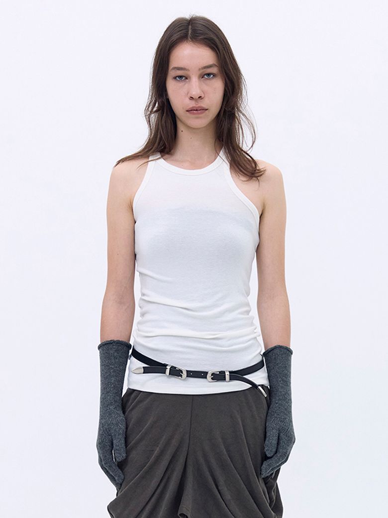 Back unbalance Sleeveless _ Ivory