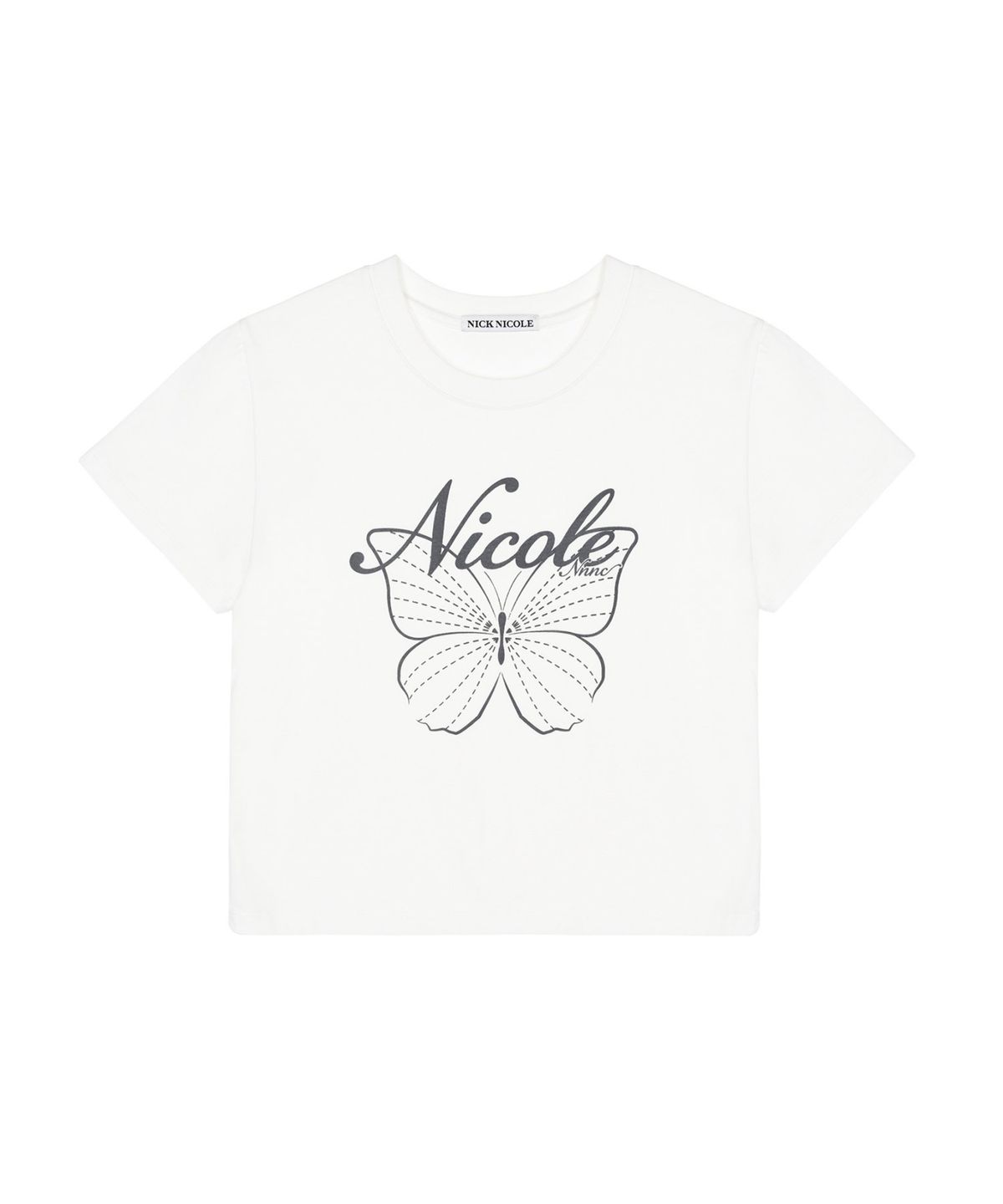 닉앤니콜(NICK&NICOLE) NICOLE BUTTERFLY CROP TOP_WHITE
