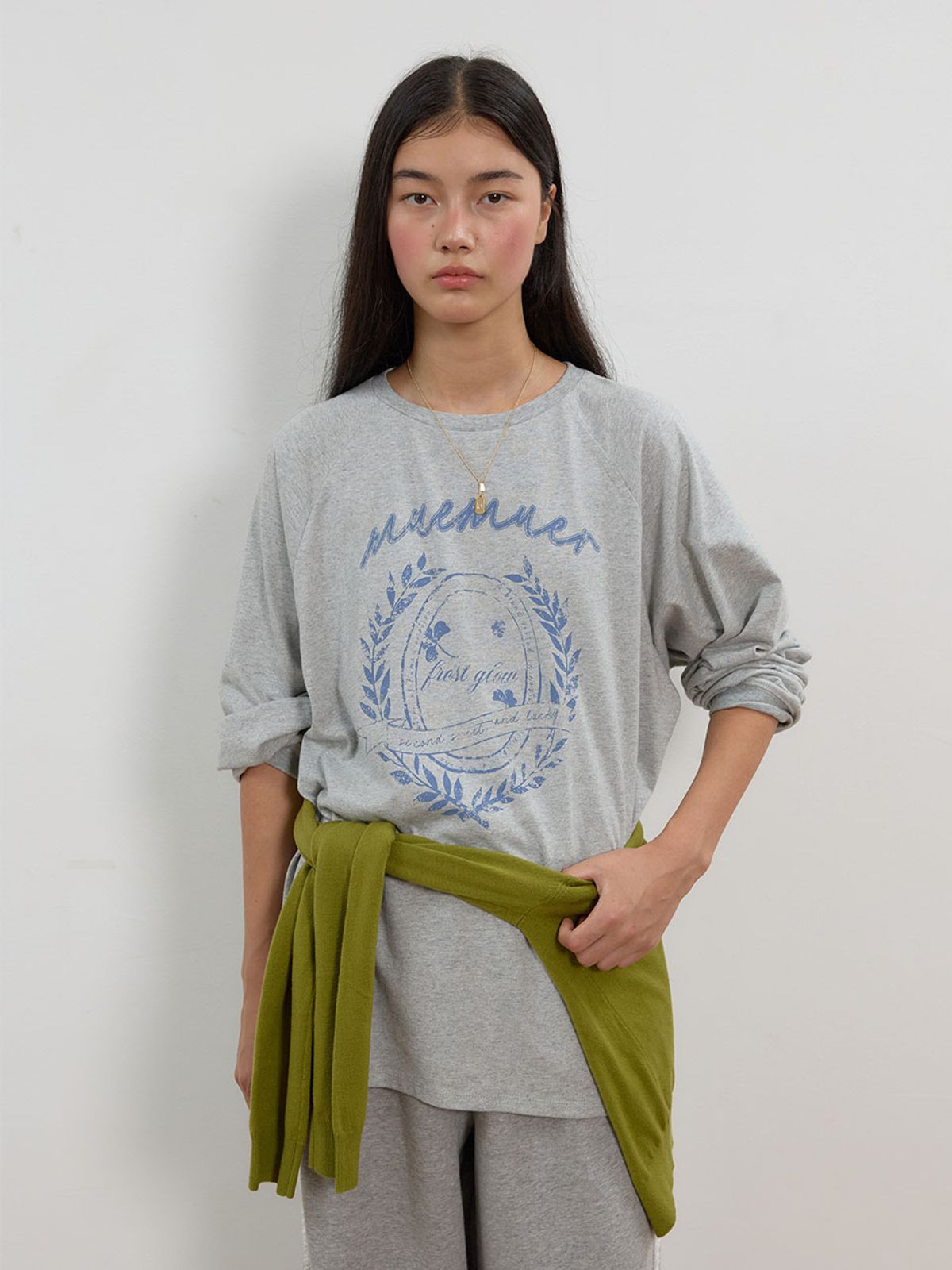 뮈뮈에르(MUEMUER) Vintage Graphic Long Sleeve T-Shirt MU2678TS803M
