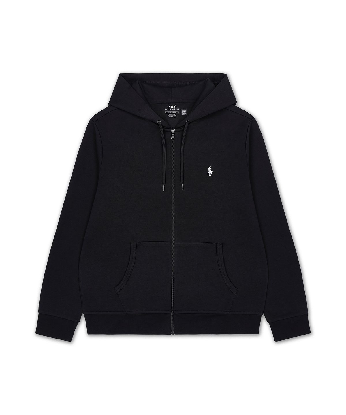 폴로 랄프 로렌(POLO RALPH LAUREN) 더블 니트 풀 지퍼 후디-블랙