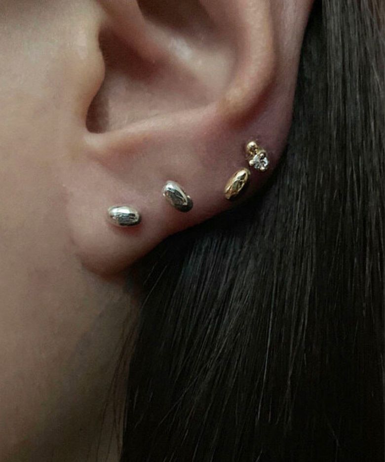 Rice Piercing Silver (single)