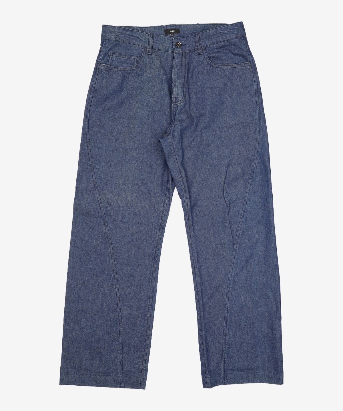 티엔지티(TNGT) [BLUER THAN] INDIGO WIDE FIT LINEN RAW-DENIM CURVED PANTS TNPA1E790B2 78