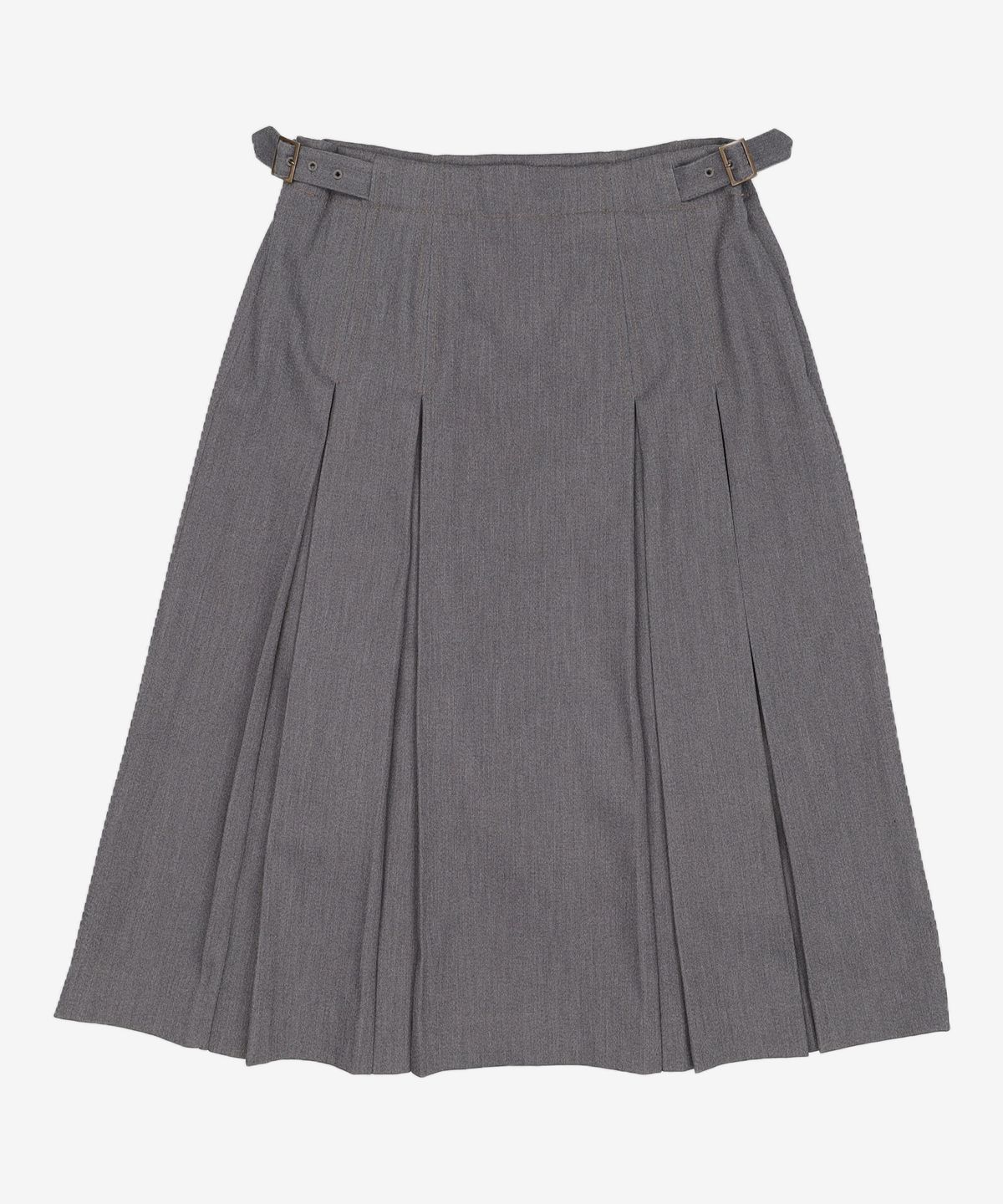 쟈습(J'ASP) Classic Belt Pleats Skirt (Gray) M