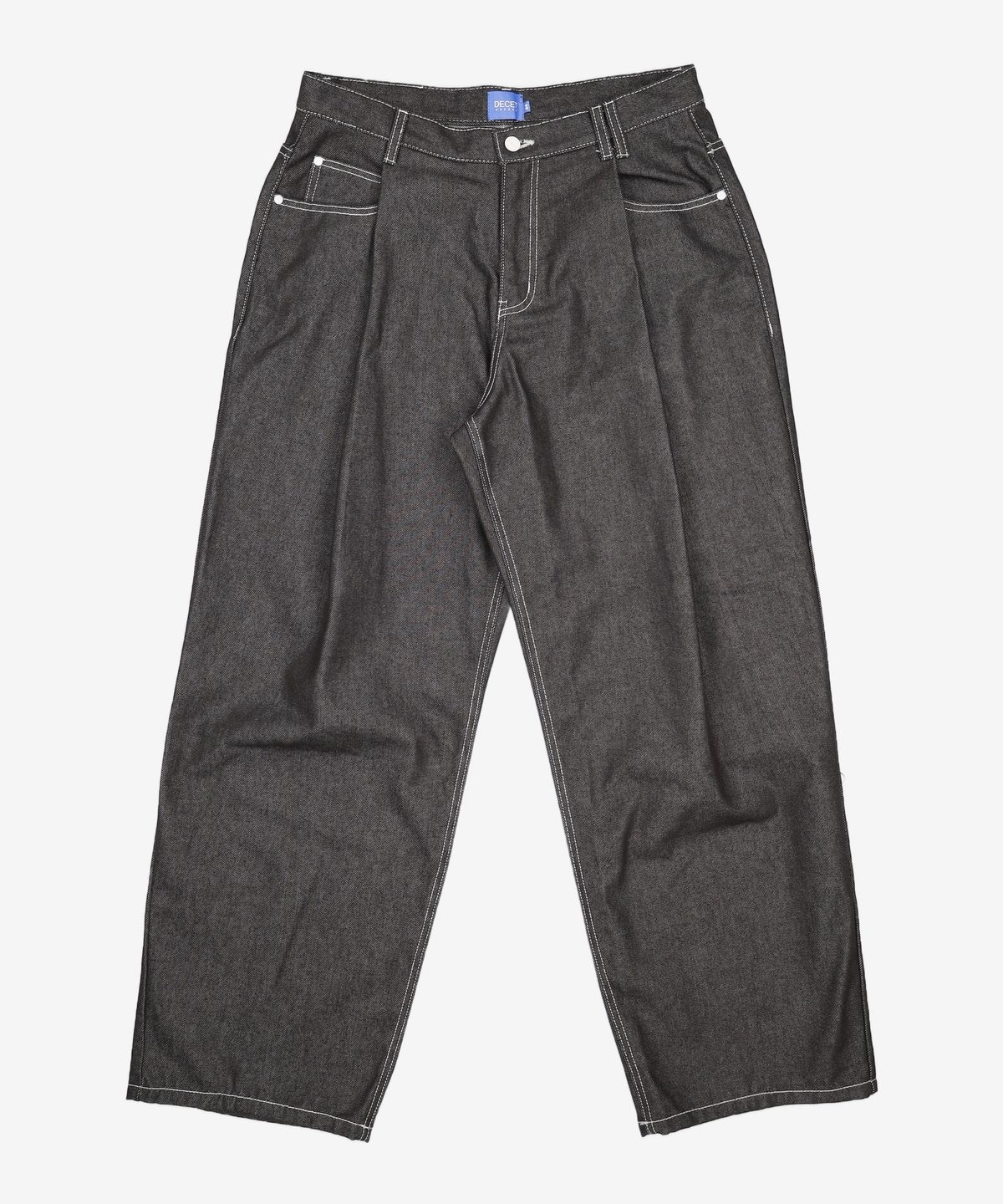 데케트(DECET) Deep Pleats Wide Jeans DCPT030Black 34