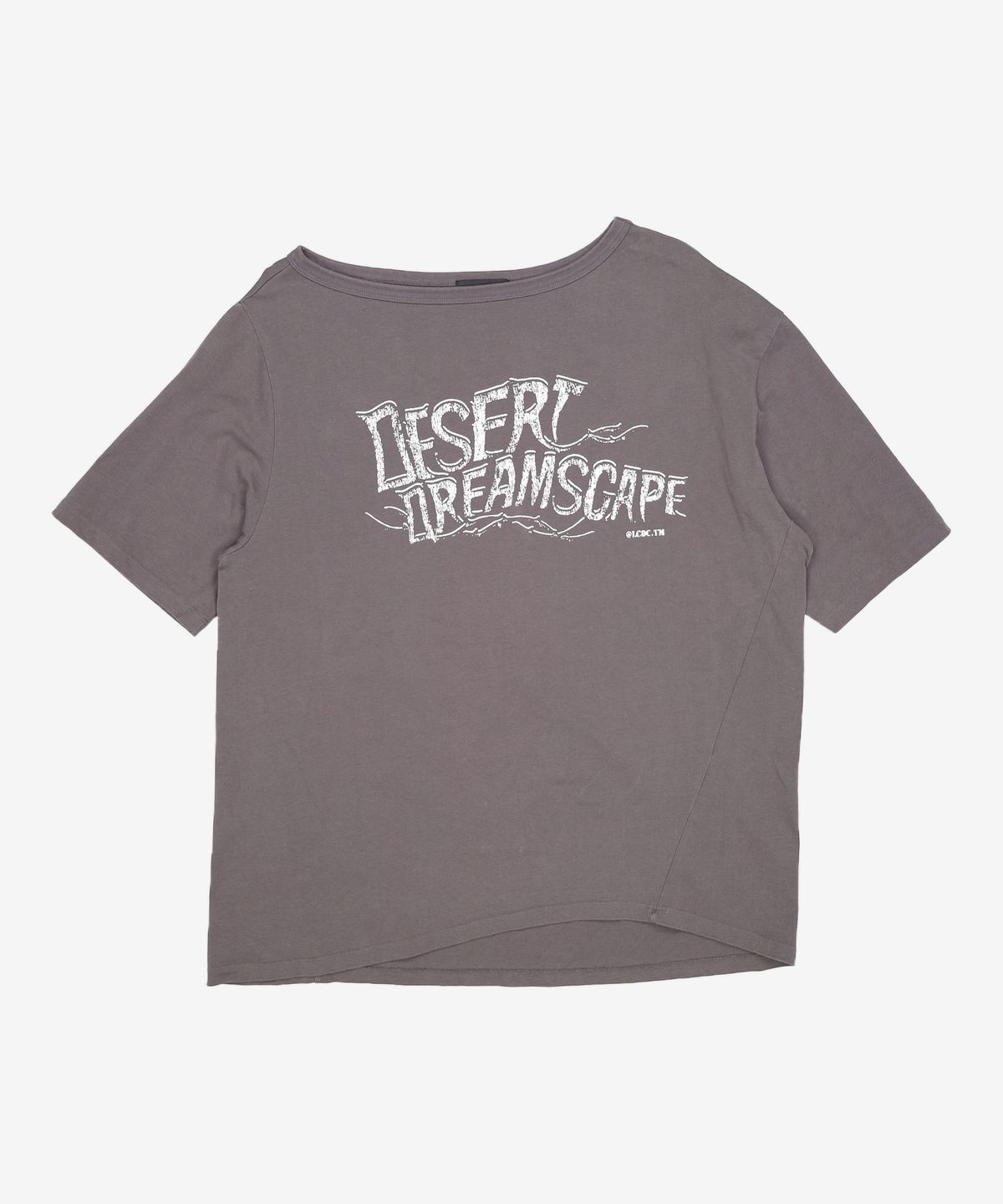 엘씨디씨티엠(LCDC™) ASYMMETRIC PRINTED T-SHIRT (DARK GREY) FREE