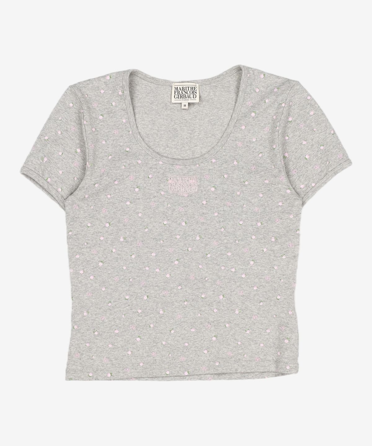 마리떼 프랑소와 저버(MARITHÉ + FRANҪOIS GIRBAUD) W FLOWER SHORT SLEEVE TEE melange gray M