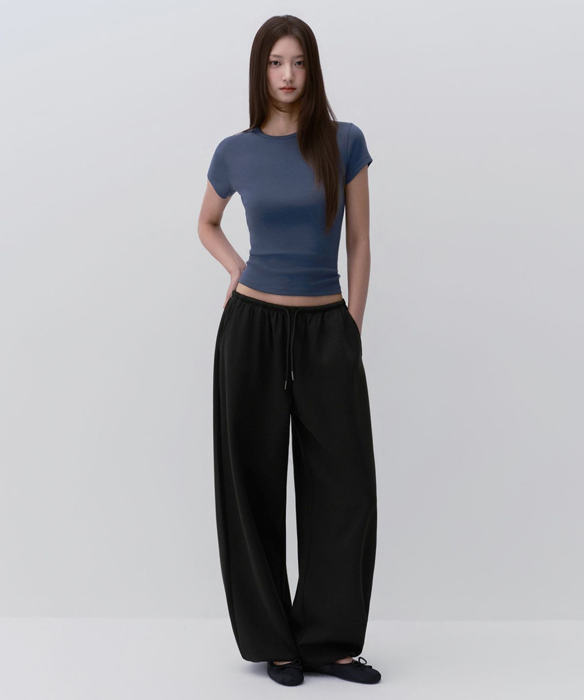 무신사 스탠다드 우먼(MUSINSA STANDARD WOMAN) 우먼즈 저지 벌룬 조거 팬츠 [블랙]