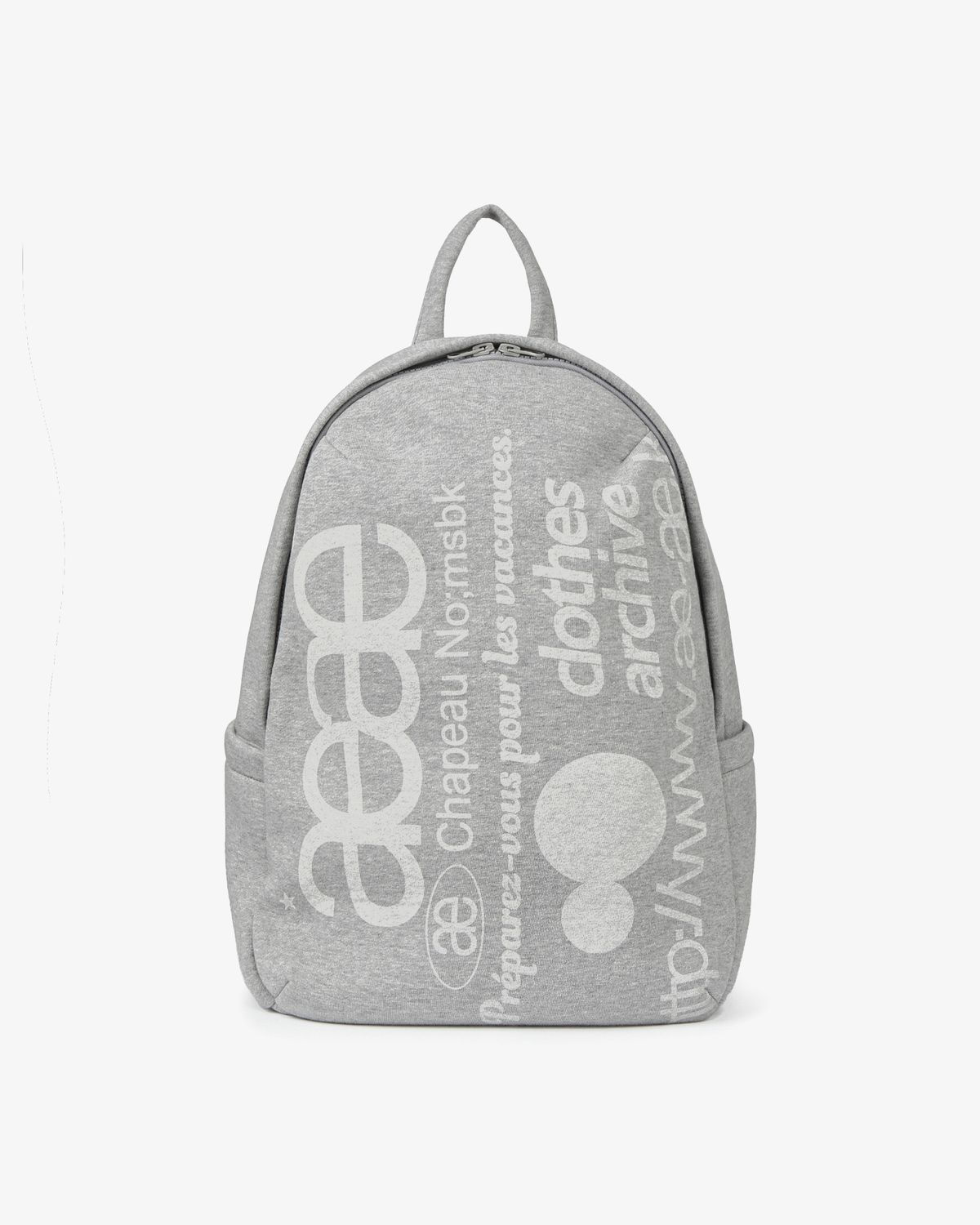 에이이에이이(AEAE) WEB LOGO BACKPACK [GREY]