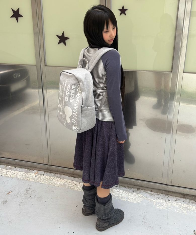 [지연 PICK] WEB LOGO BACKPACK [GREY]