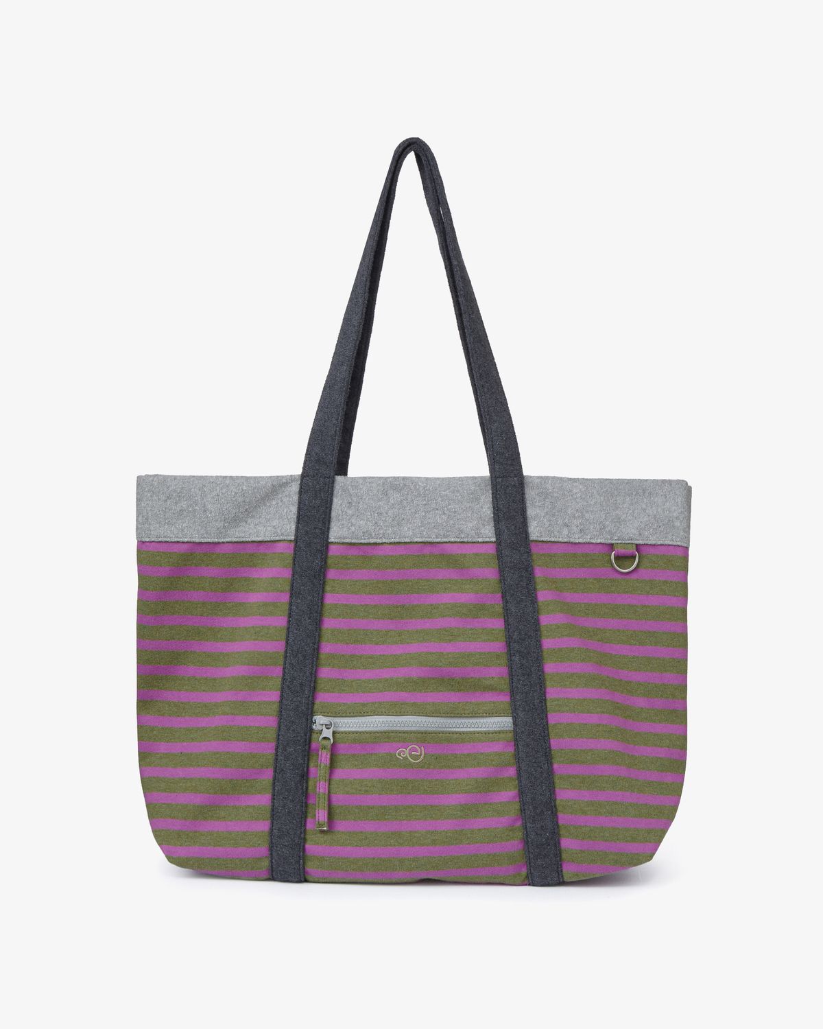 에이이에이이(AEAE) STRIPE BIG TOTE BAG [OLIVE]