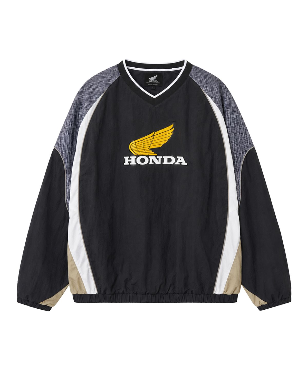 핍스 모터사이클(PHYPS MOTORCYCLE) [김간지 X 핍스 모터사이클] Vintage Logo Speed Track Nylon Long Sleeve Black