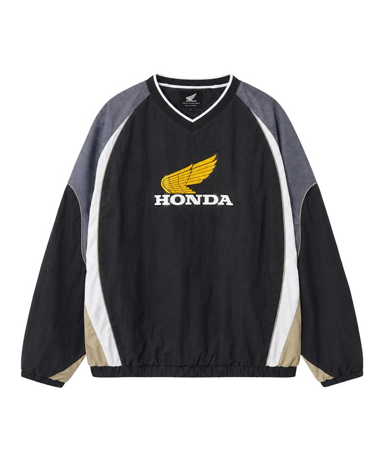 [김간지 X 핍스 모터사이클] Vintage Logo Speed Track Nylon Long Sleeve Black