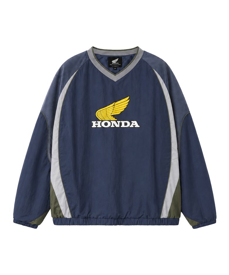 [김간지 X 핍스 모터사이클] Vintage Logo Speed Track Nylon Long Sleeve Khaki