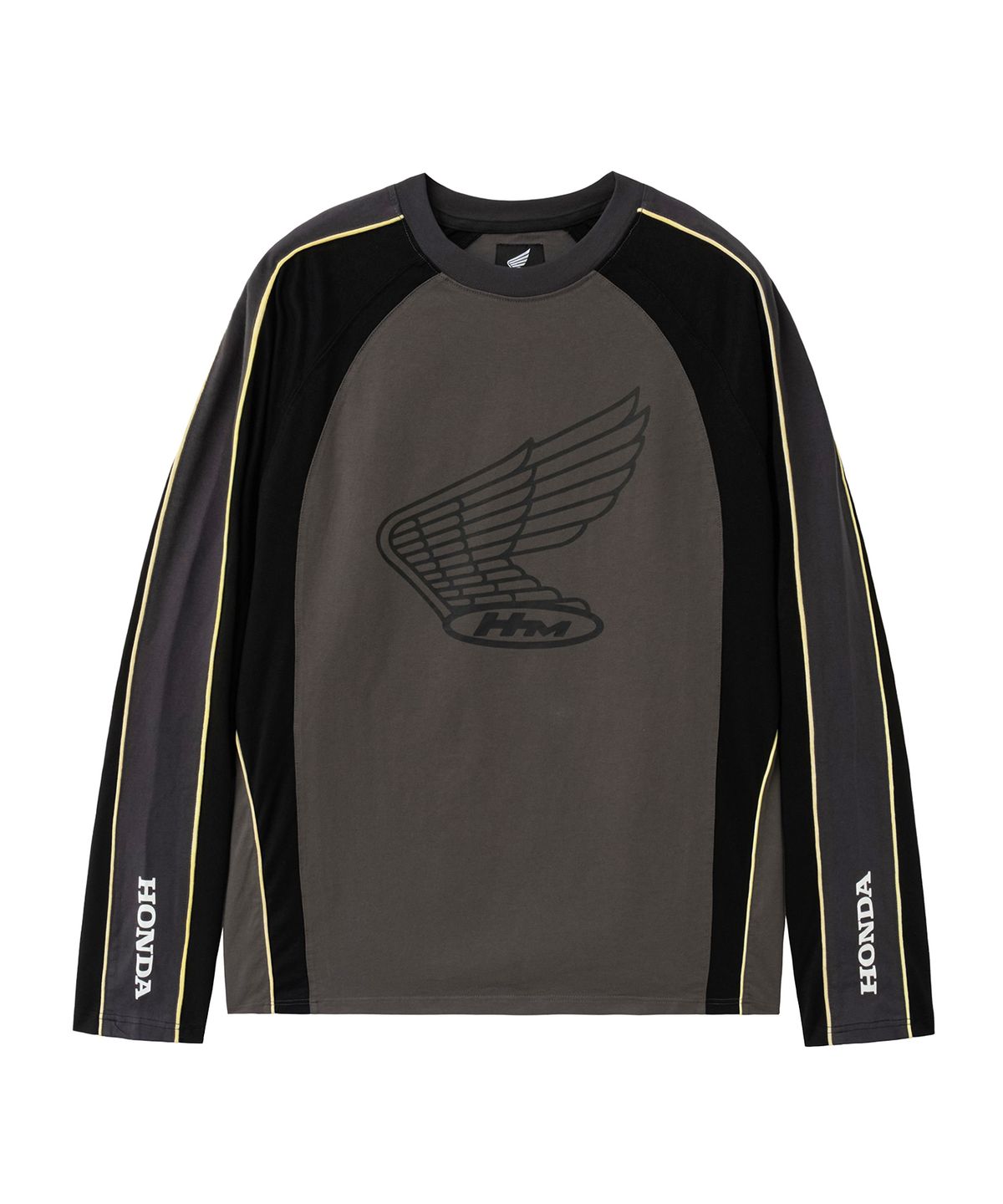 핍스 모터사이클(PHYPS MOTORCYCLE) Vintage Wing Logo Color Block Jersey Gray