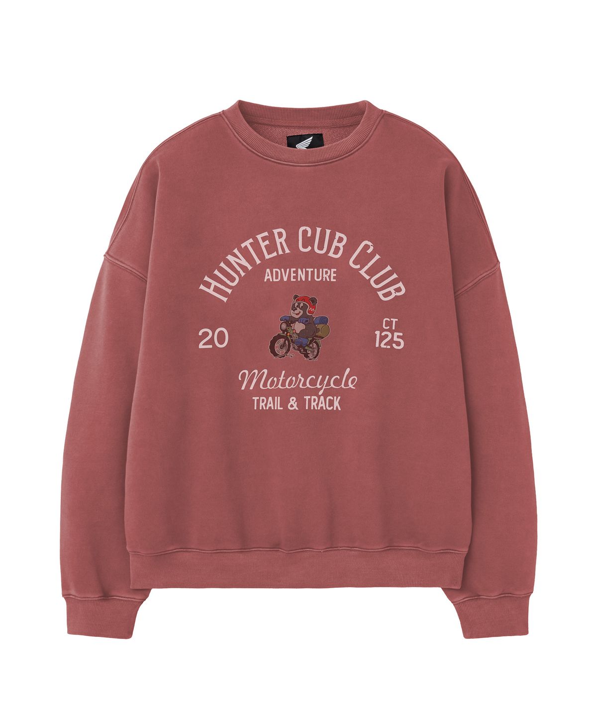 핍스 모터사이클(PHYPS MOTORCYCLE) Pigment Hunter Cub Sweatshirt Red