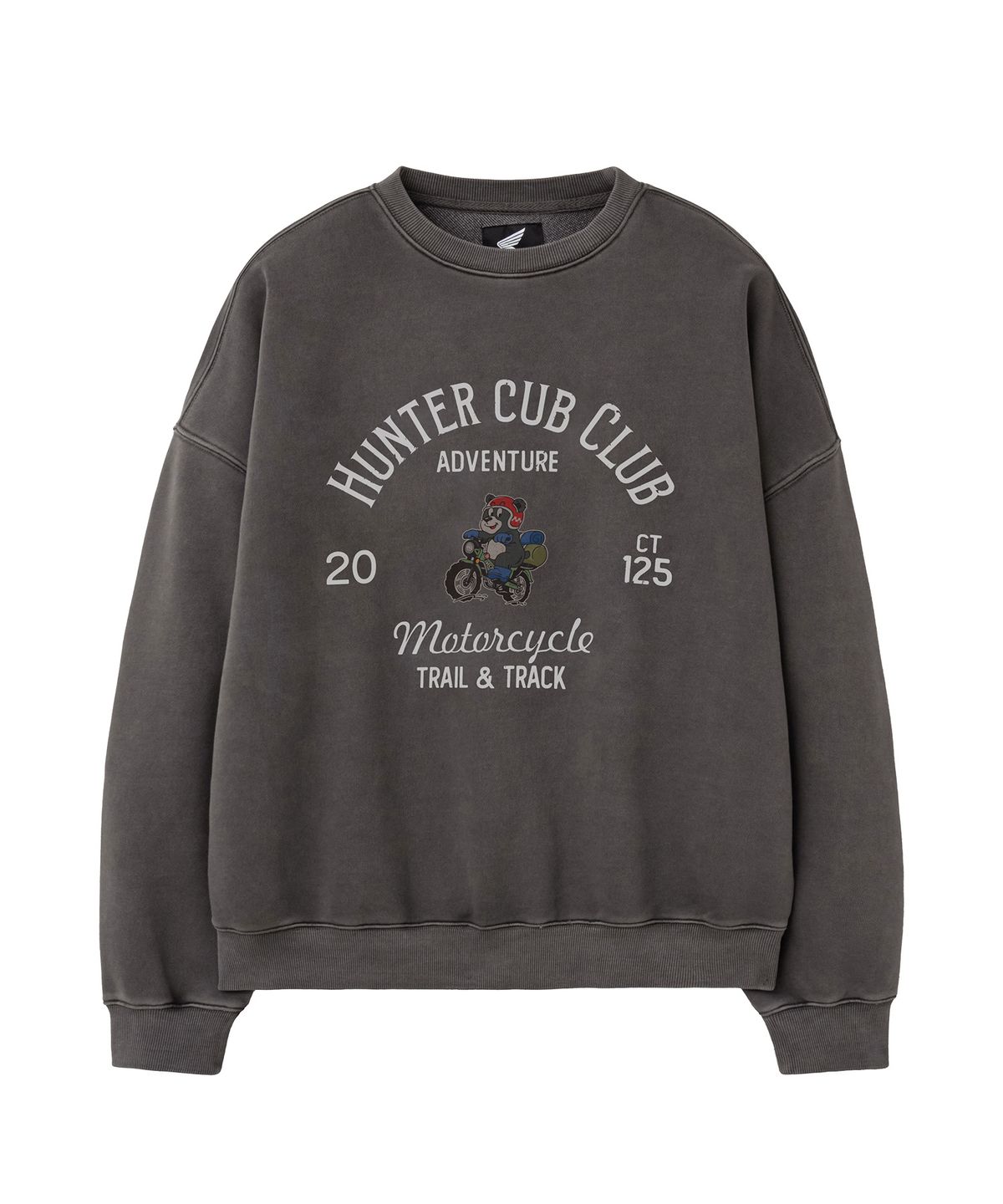 핍스 모터사이클(PHYPS MOTORCYCLE) Pigment Hunter Cub Sweatshirt Charcoal
