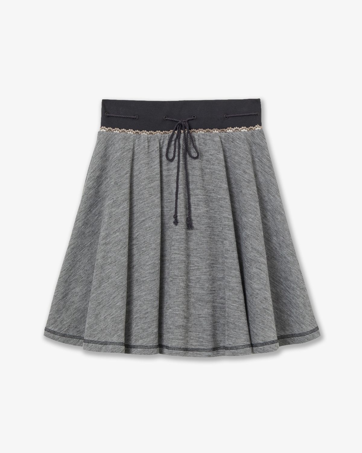 에이이에이이(AEAE) STRING LACE SKIRT [GREY]