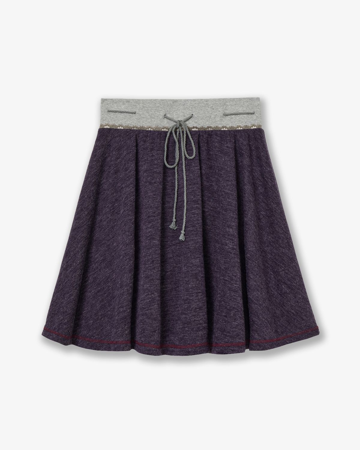 에이이에이이(AEAE) STRING LACE SKIRT [PURPLE]