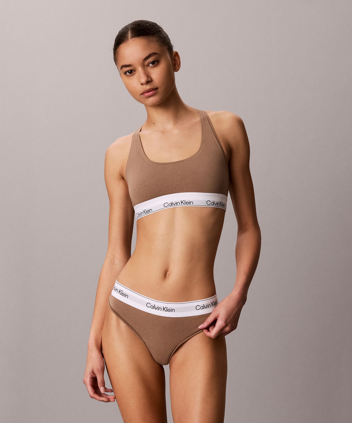 캘빈클라인 언더웨어(CALVIN KLEIN UNDERWEAR) 여성 아이콘 코튼 모달 T팬티_QF8518QPS