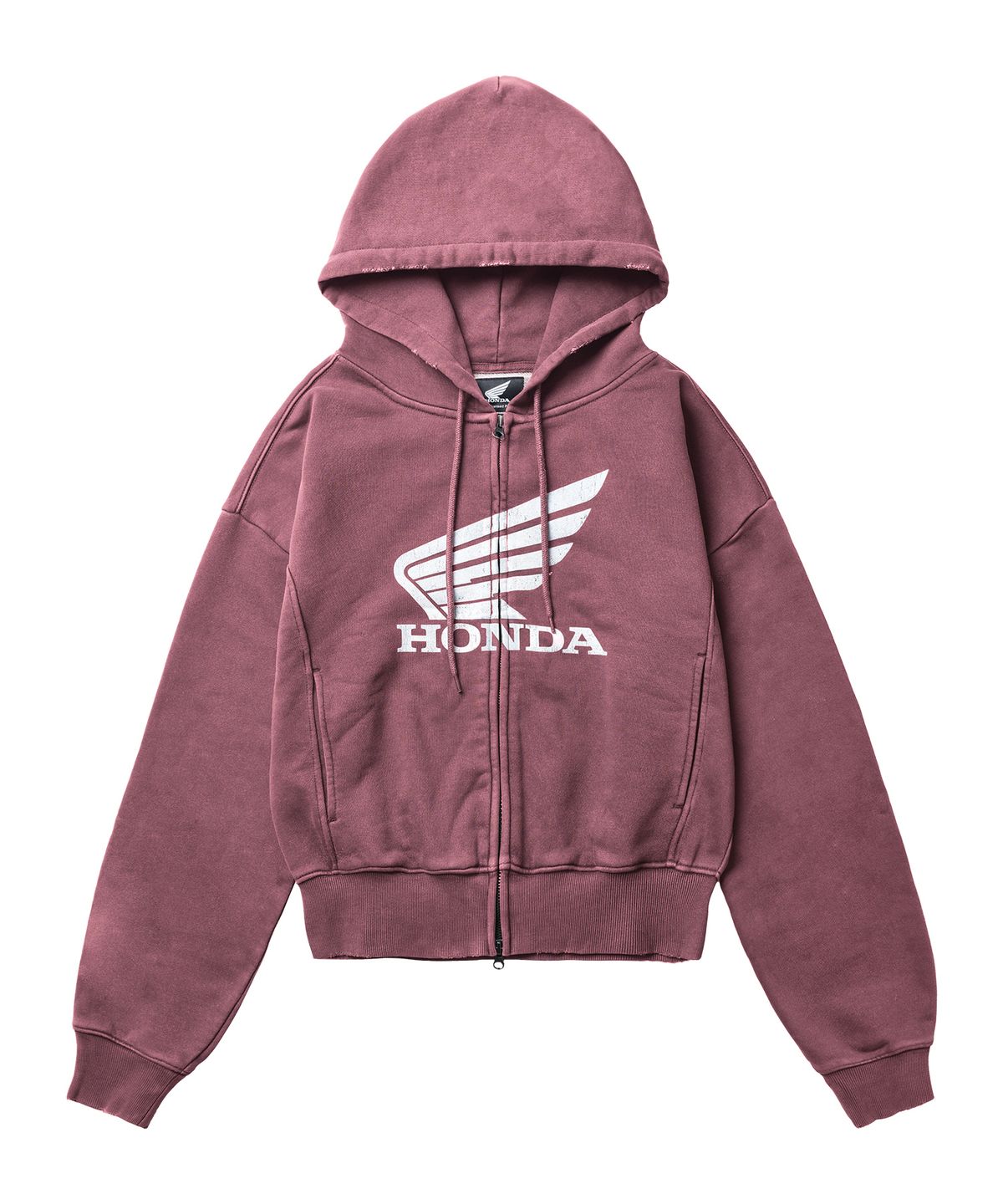 핍스 모터사이클(PHYPS MOTORCYCLE) Women Pigment Hoodie Zip Up Pink