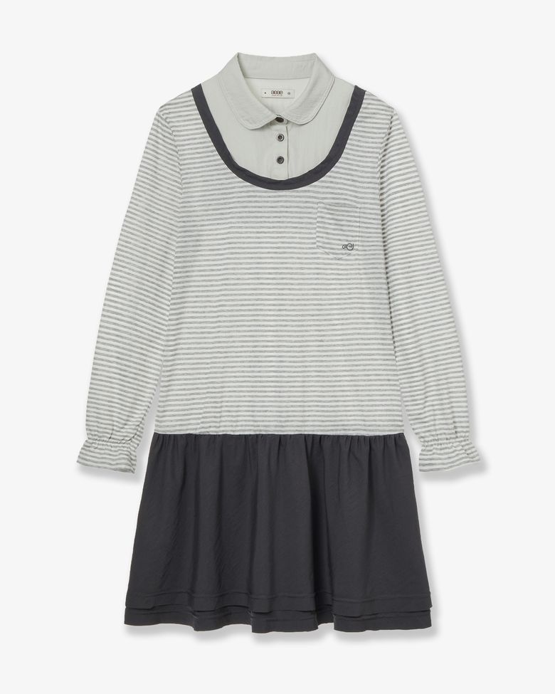 LAYERED ONE PIECE [GREY]