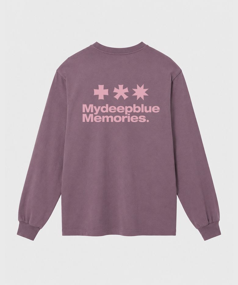 MM SYMBOL LOGO LONG SLEEVE T(DARK PINK)