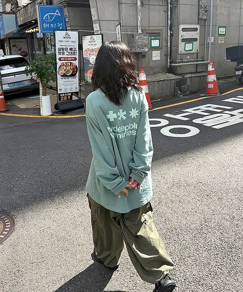 MM SYMBOL LOGO LONG SLEEVE T(DEEP GREEN)