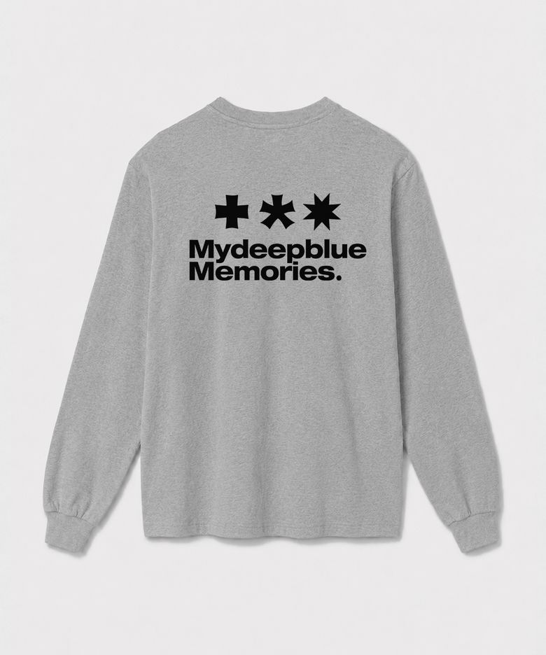 MM SYMBOL LOGO LONG SLEEVE T(GREY)