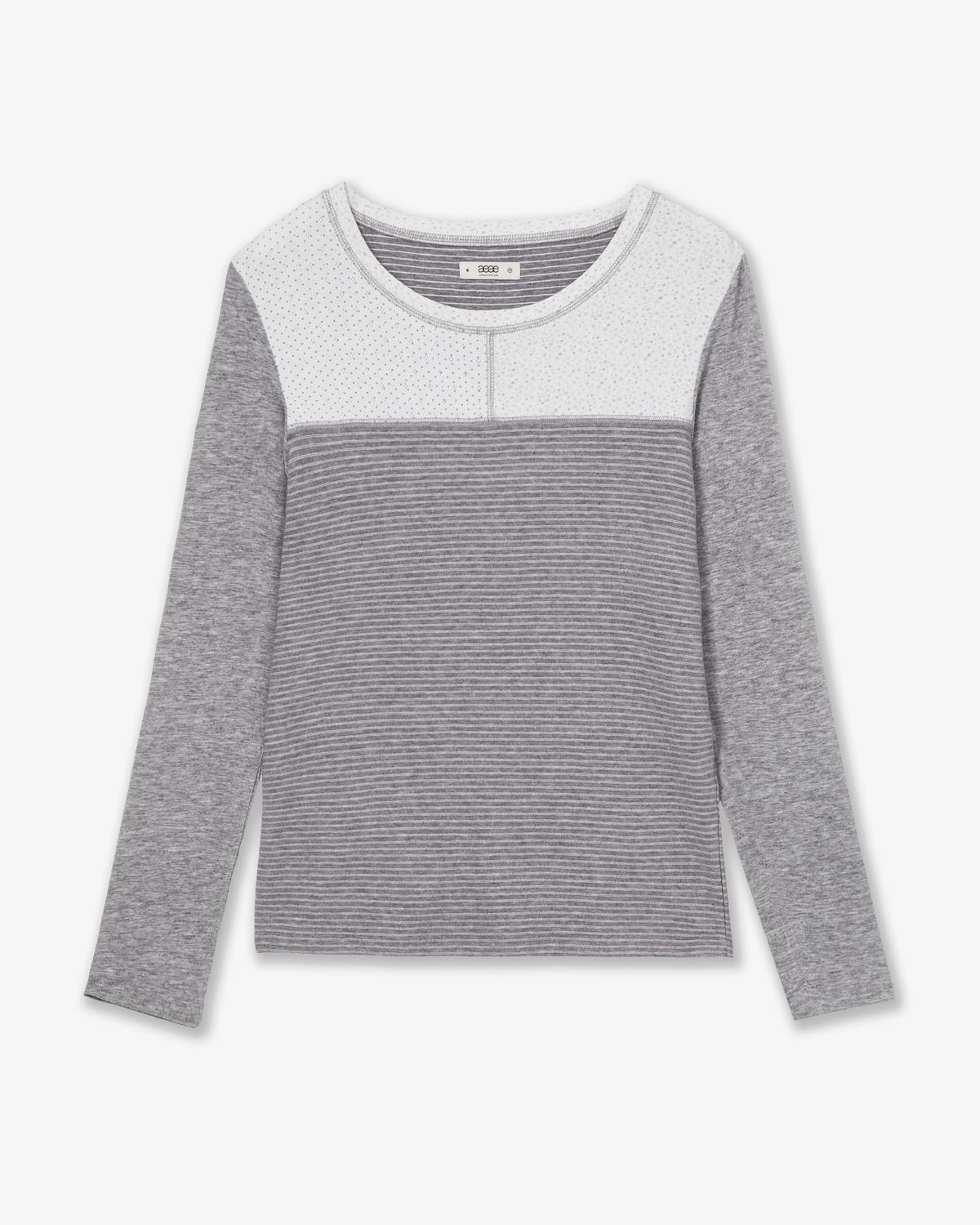 에이이에이이(AEAE) PATTERN BLOCK TEE [GREY]