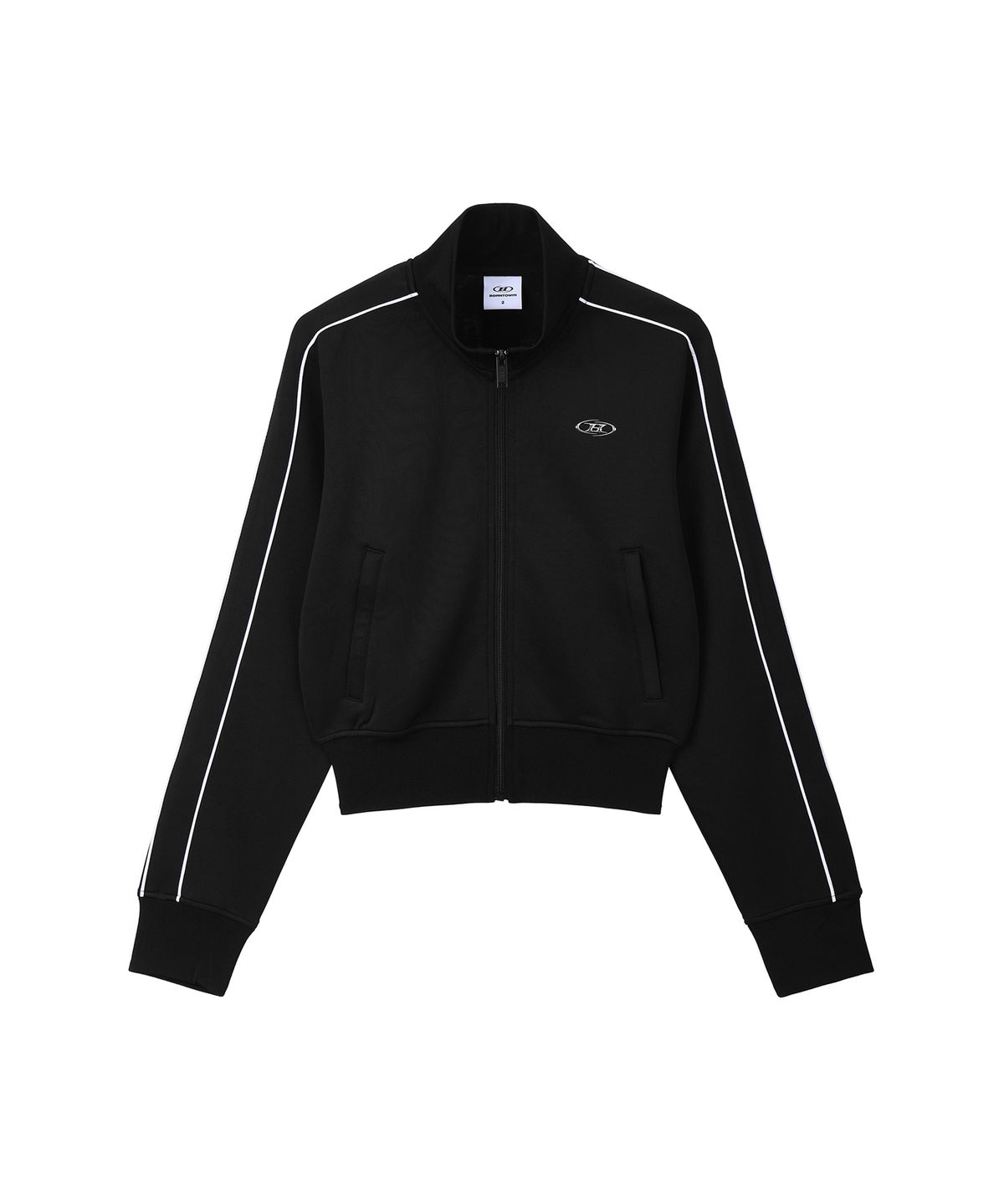 본투윈(BORN TO WIN) W SILVER B PIPING LINE ZIP UP JACKET [BLACK]