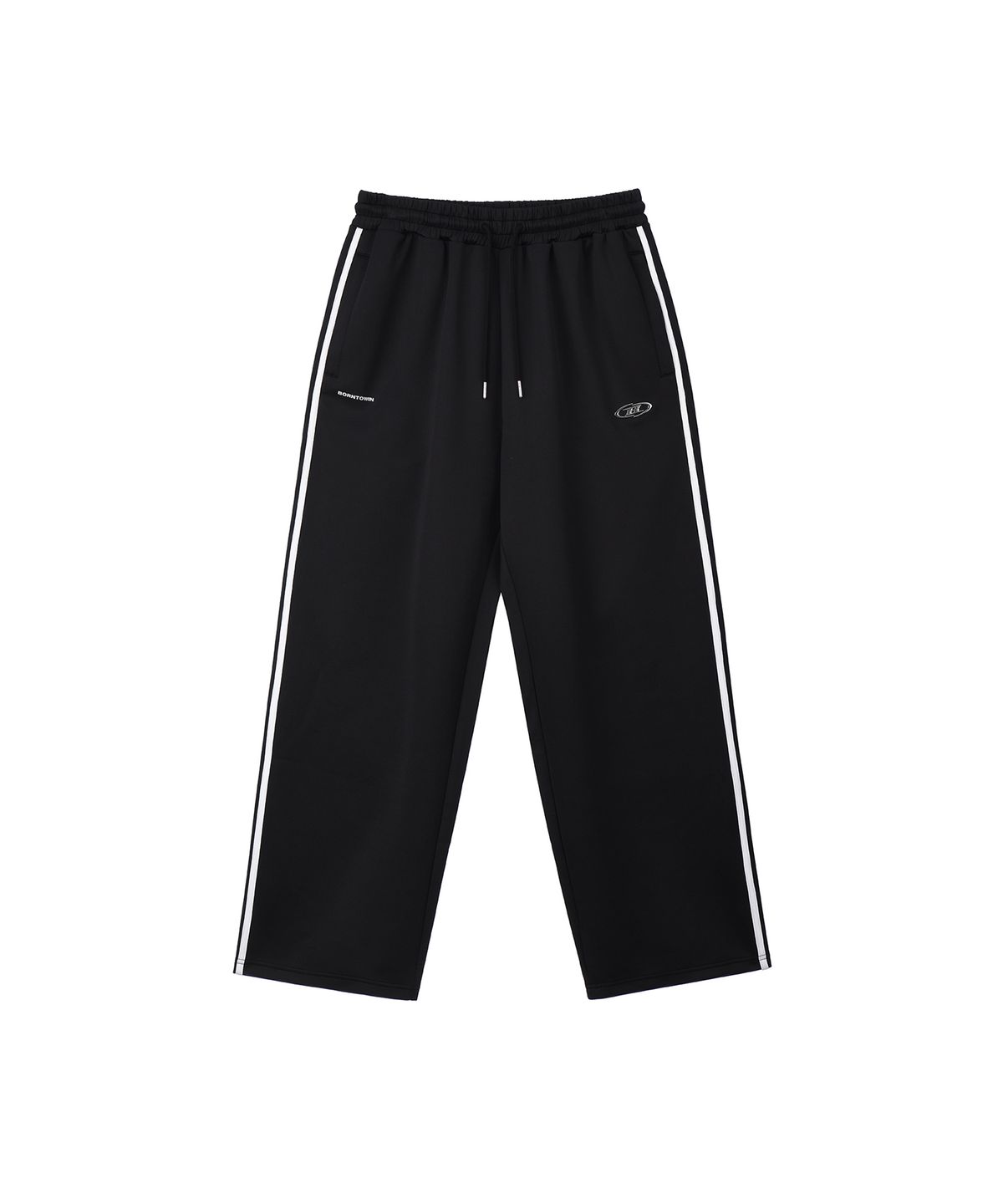 본투윈(BORN TO WIN) CHROME B TRACK LINE JERSEY PANTS [BLACK]