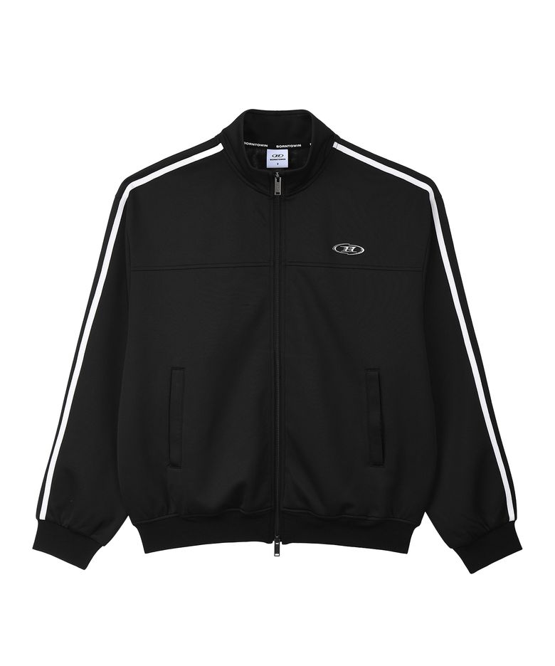 CHROME B TRACK LINE JERSEY JACKET [BLACK]