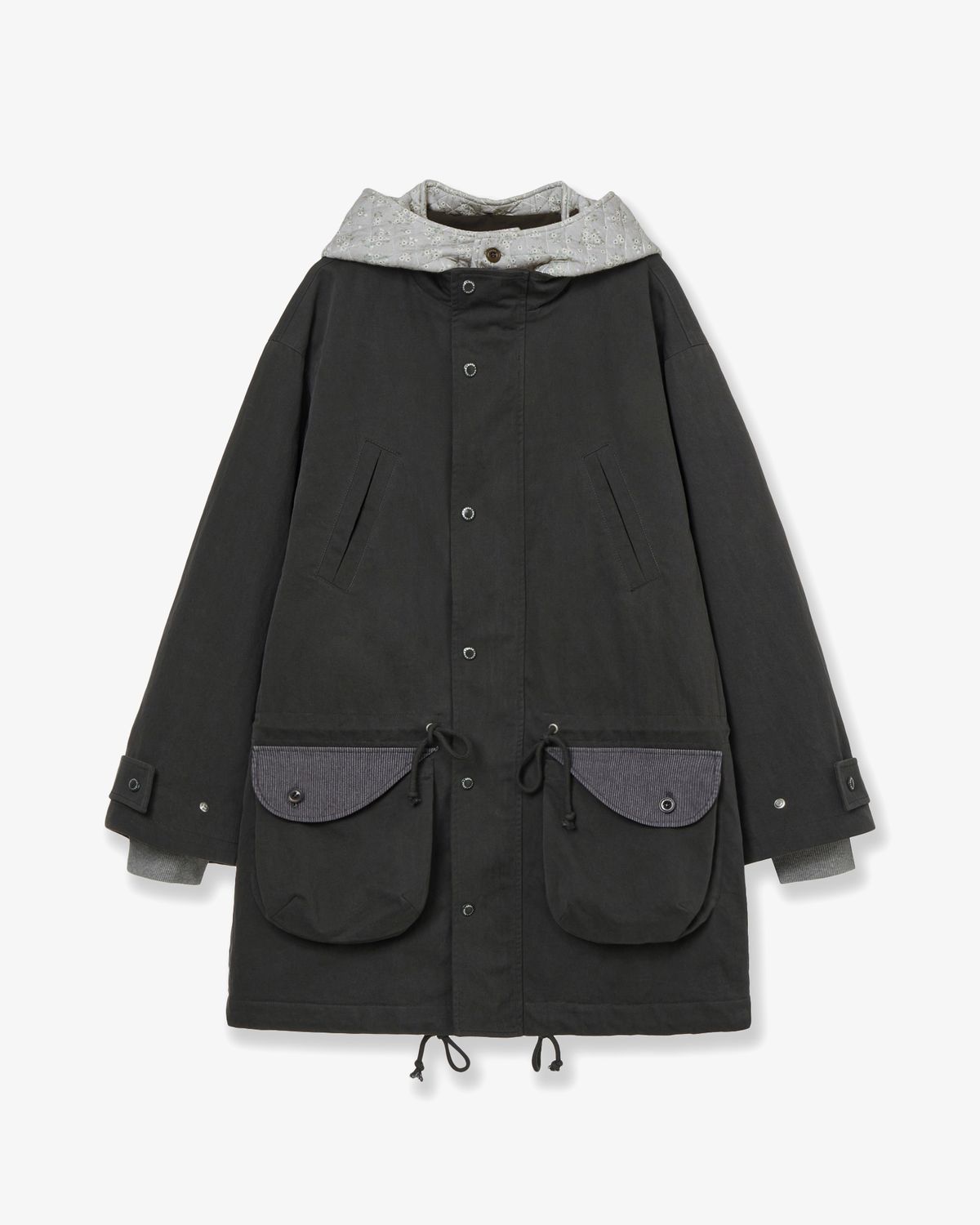 에이이에이이(AEAE) FLOWER BLOCK FIELD JACKET [CHARCOAL]