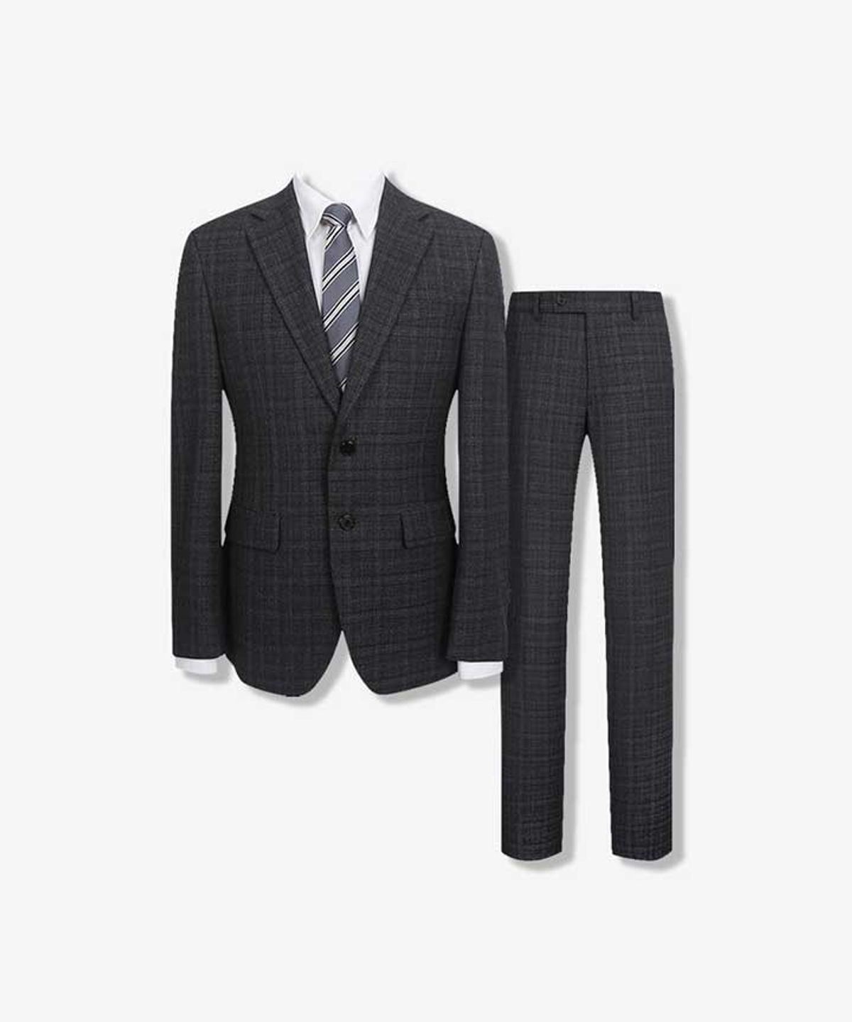 파렌하이트(FAHRENHEIT) 변형 체크 수트 정장 세트 (FJJAX2340_FJPAX2240)