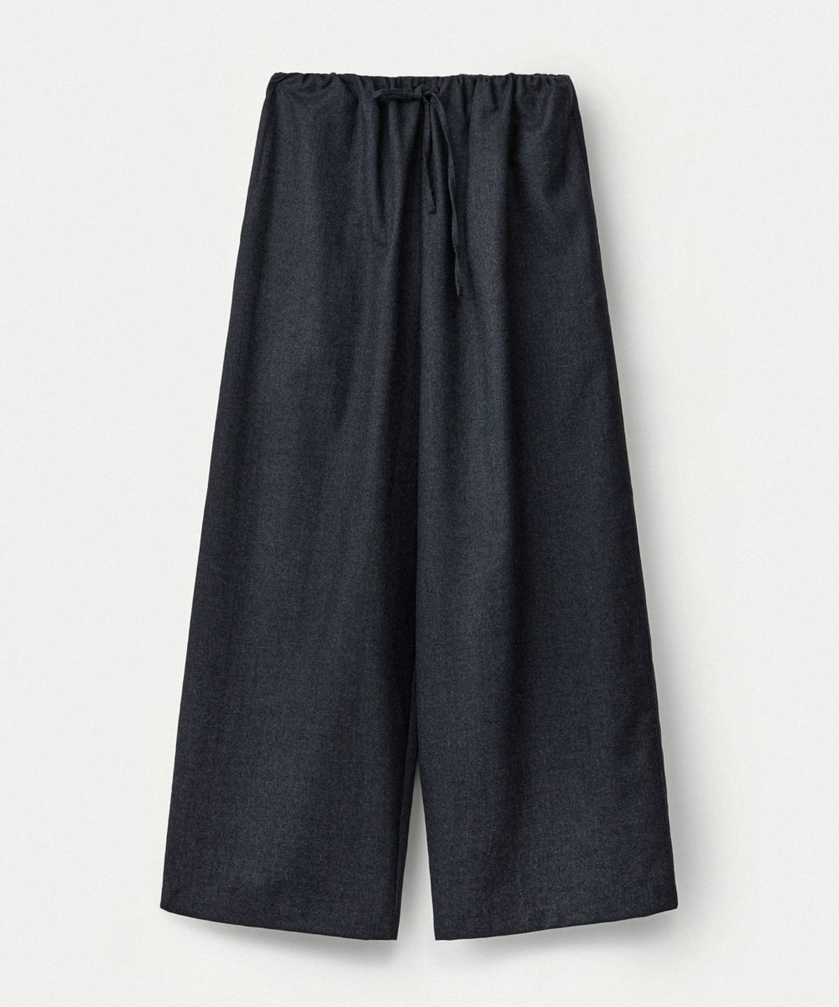 우마뭉(UMARMUNG) Wool flannel fluid pants_Charcoal