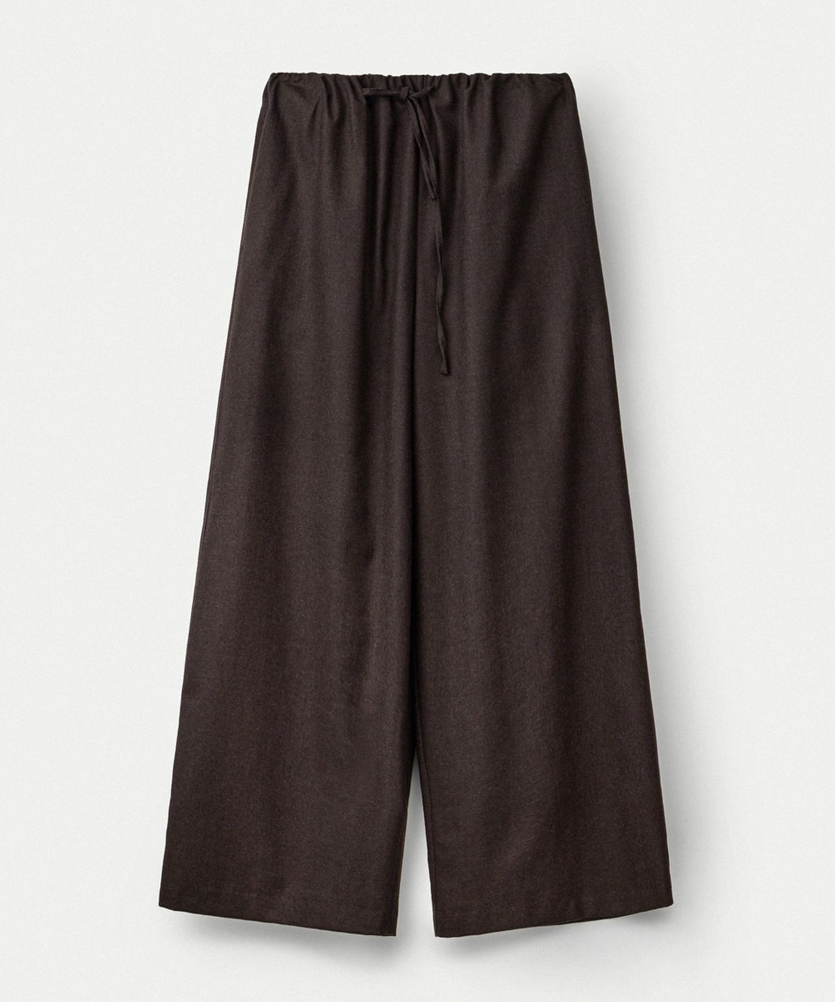 우마뭉(UMARMUNG) Wool flannel fluid pants_Mahogany