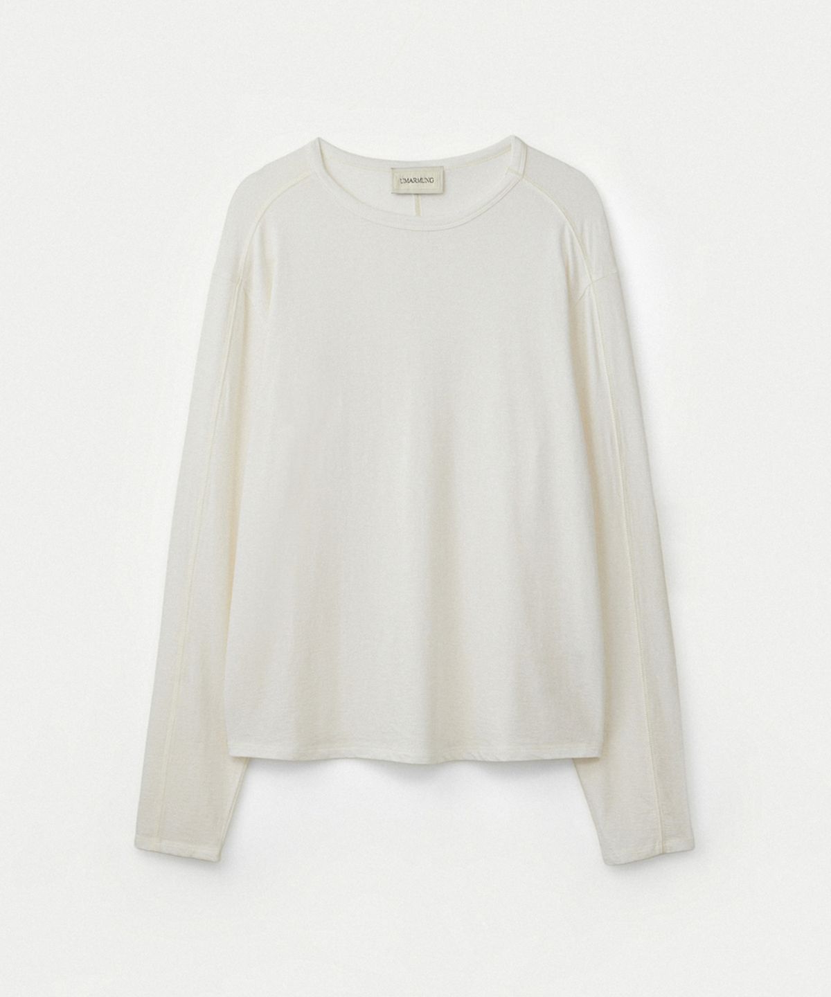우마뭉(UMARMUNG) Wool Tencel Fluid T Shirts_Ivory