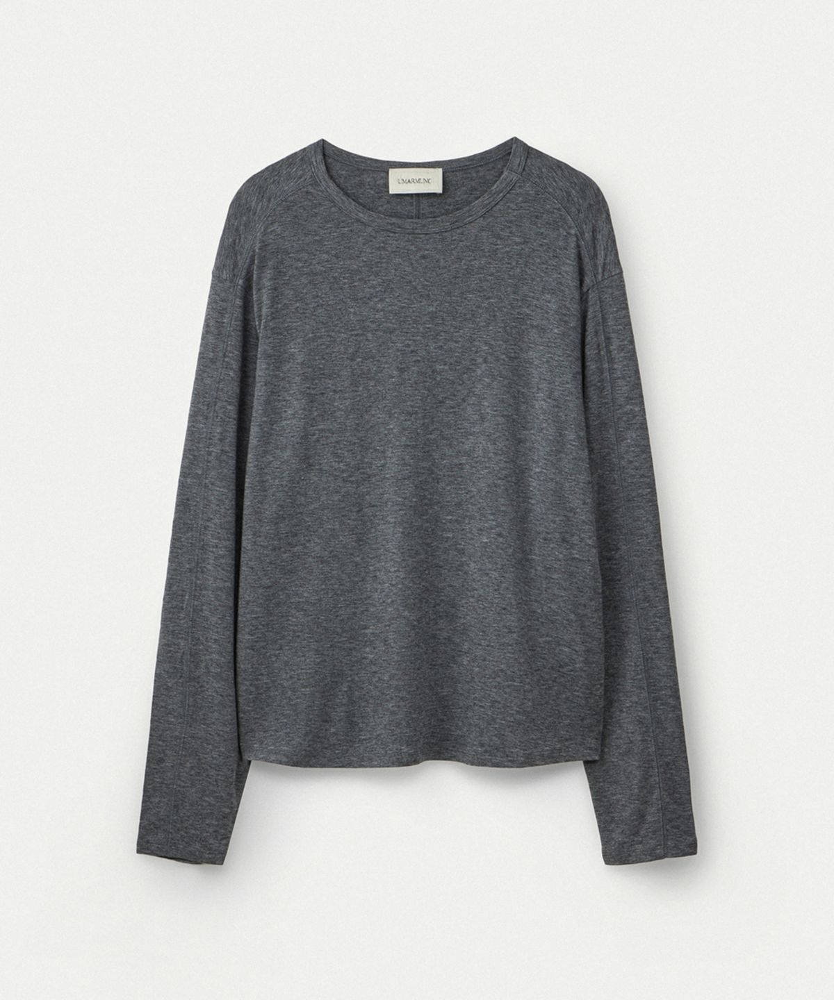 우마뭉(UMARMUNG) Wool Tencel Fluid T Shirts_Heather Grey
