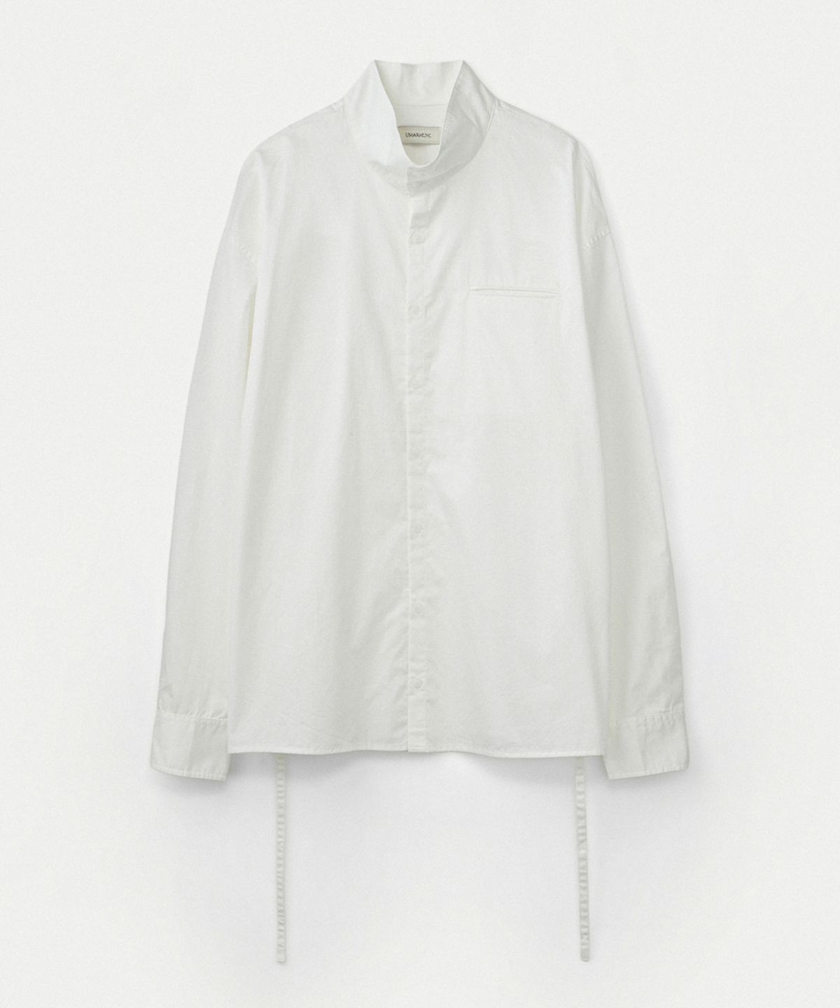 우마뭉(UMARMUNG) Typewriter cotton high neck shirts_White