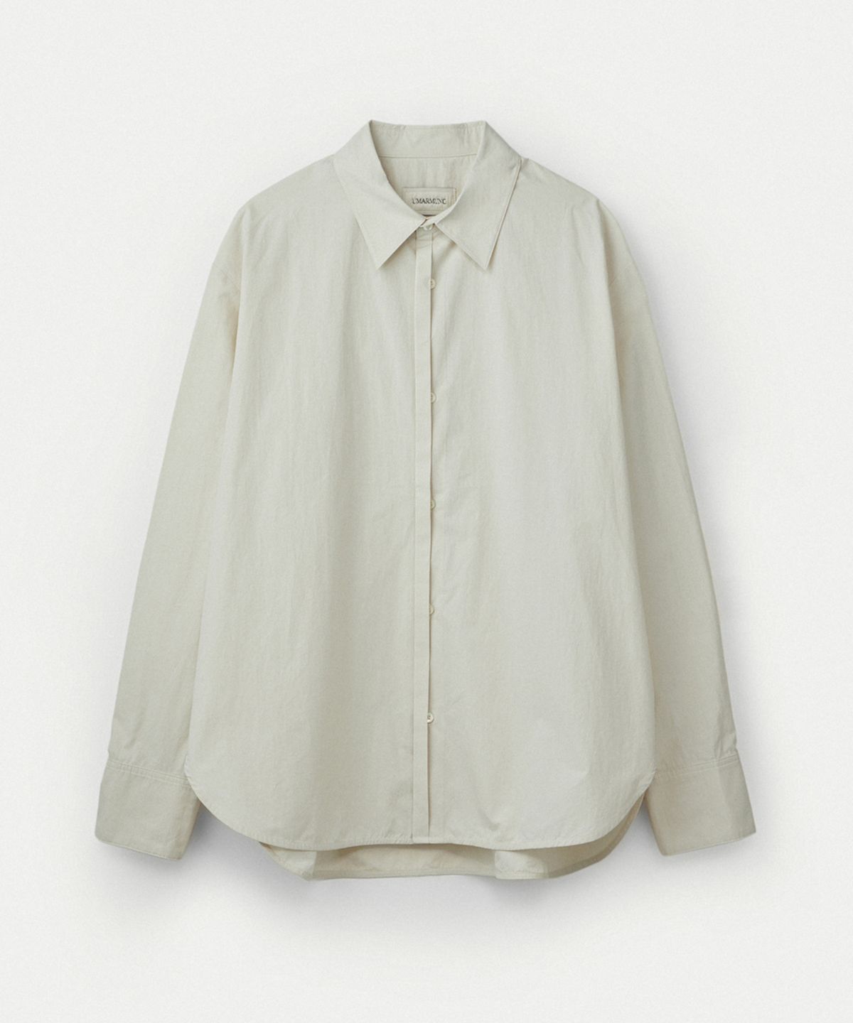 우마뭉(UMARMUNG) Powdery cotton signature oversized shirts_Sea foam