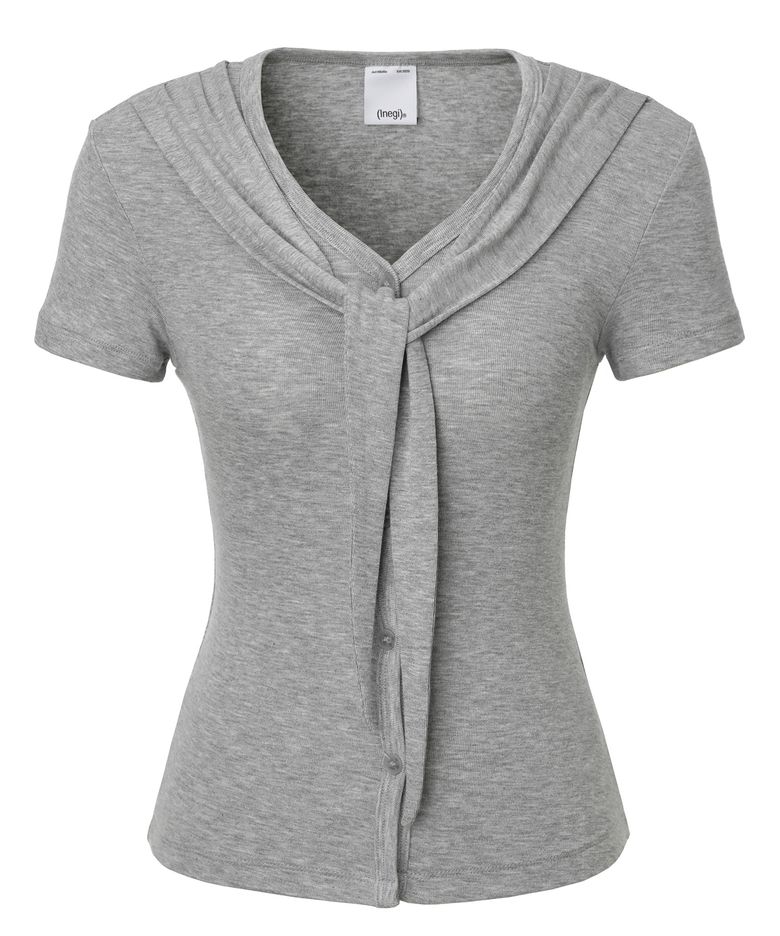 Mild Tie V-Neck Cardigan (grey)