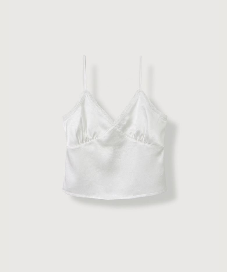 [한빛 PICK] (woman) 새틴 레이스 슬리브리스_White