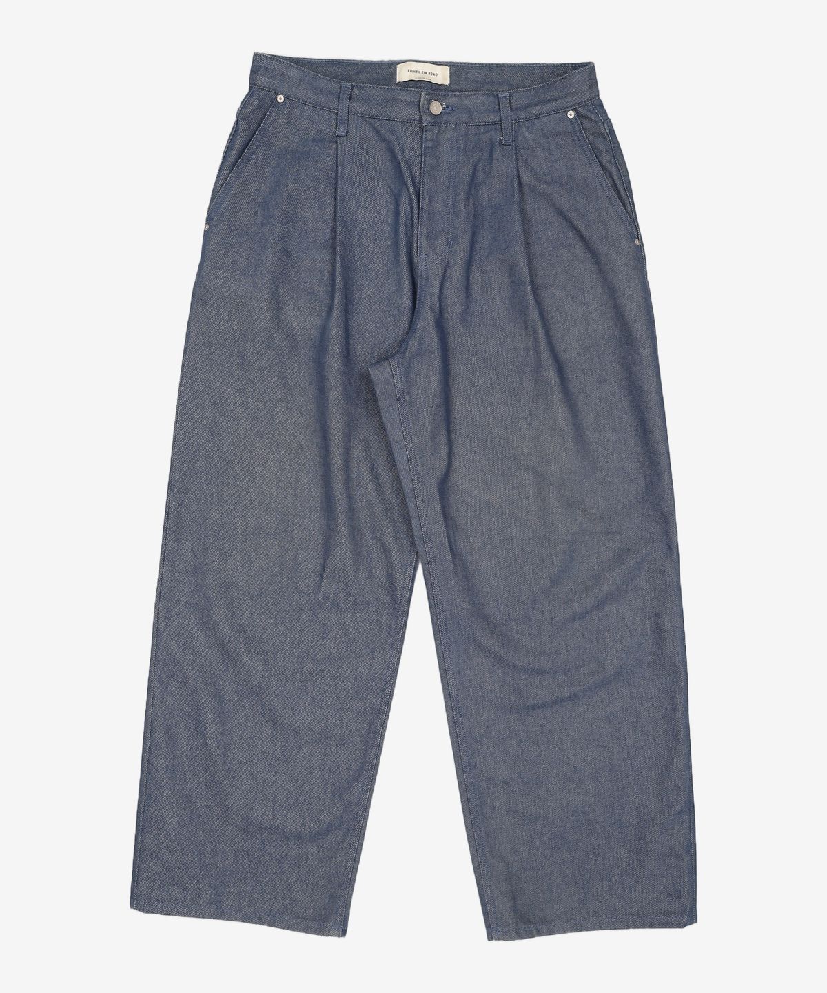 86로드(86ROAD) REAL WIDE ONE TUCK DENIM GREEN BLUE / WIDE 34