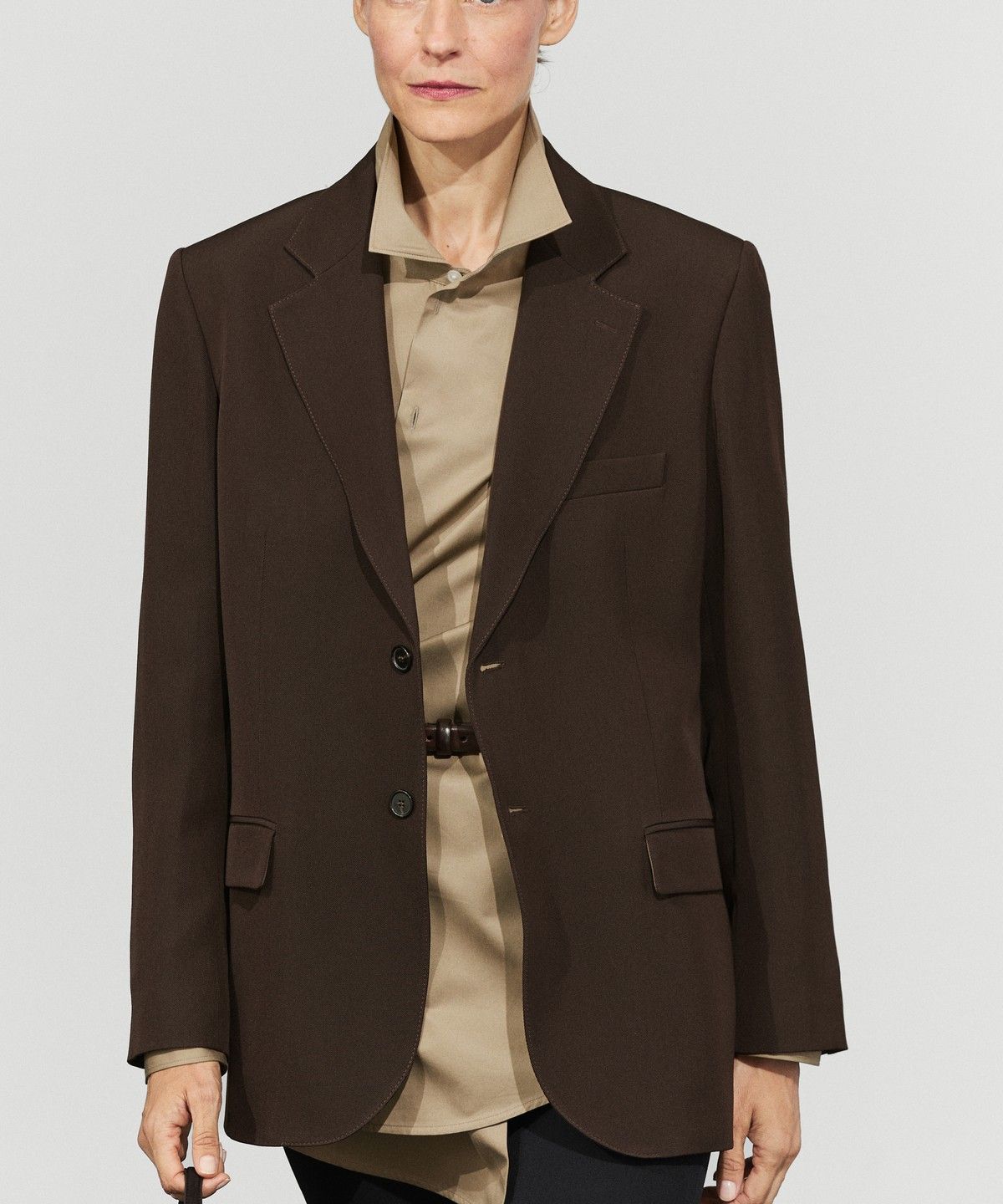 마시모두띠(MASSIMO DUTTI) 플루이드 울 블렌드 블레이저